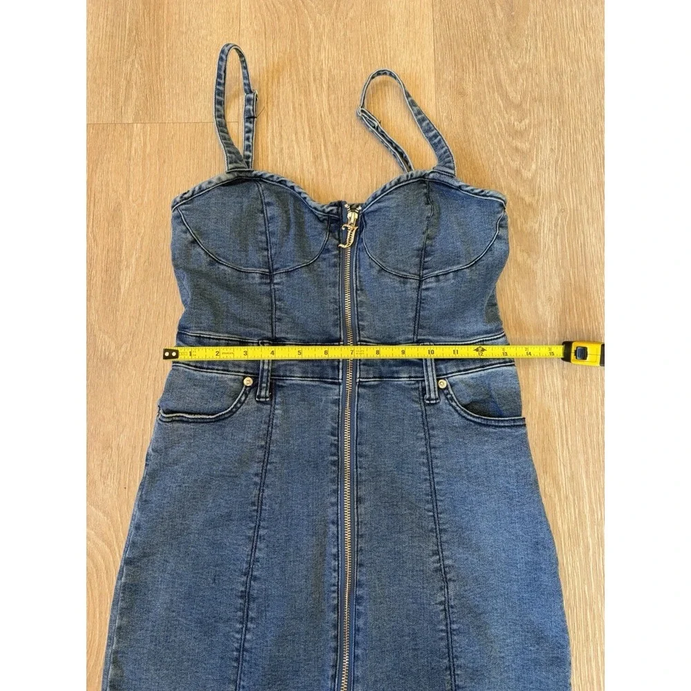 JUICY COUTURE Vintage Y2K Made in USA  Denim Mini Dress Medium Logo
